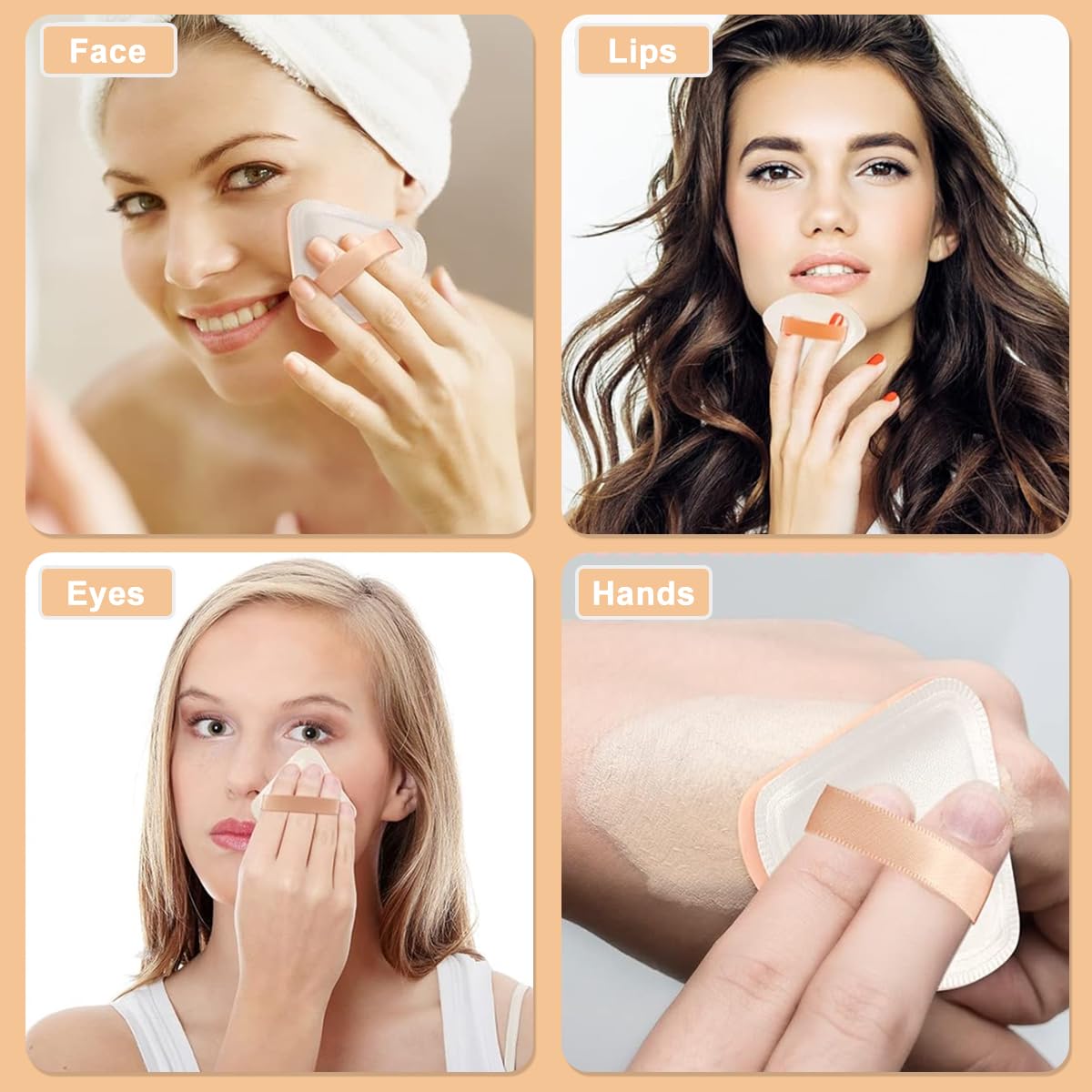 MAYCREATE Makeup Sponge Set for Foundation and Powder featuring Wet & Dry Dual Use | 7pcs Non‑Latex Soft Puffs