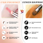 MAYCREATE 2pcs Silicone Lip Applicator Silicone Lip Brush Lip Balm Lipstick Applicator with Dustproof Cap for Lipstick, Lip Gloss, Lip Tint, Lip Mask, Concealer Applicator - Pink