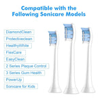 HANNEA 8 Pack Replacement Brush Heads Compatible with Philips - Toothbrush Heads for DiamondClean, Protectiveclean HX6100/hx9003 HealthyWhite, EasyClean, Gum Health