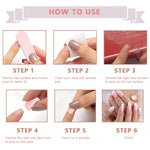 MAYCREATE 24 pcs French Fake Nails,Plum Pink Press-On Gel Nails,Full Cover Press On False Nails with Double Sided Adhesive Jelly Tabs,Nail Art