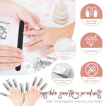 MAYCREATE Nail Polish Remover Foil Wraps 200pcs with Acetone Pads & Cuticle Pusher Kit