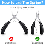 MAYCREATE Nail Clipper Pedicure Kit for Thick Nails with Spring Loaded Clipper and 10pcs Stainless Steel Tools | Travel Storage Case