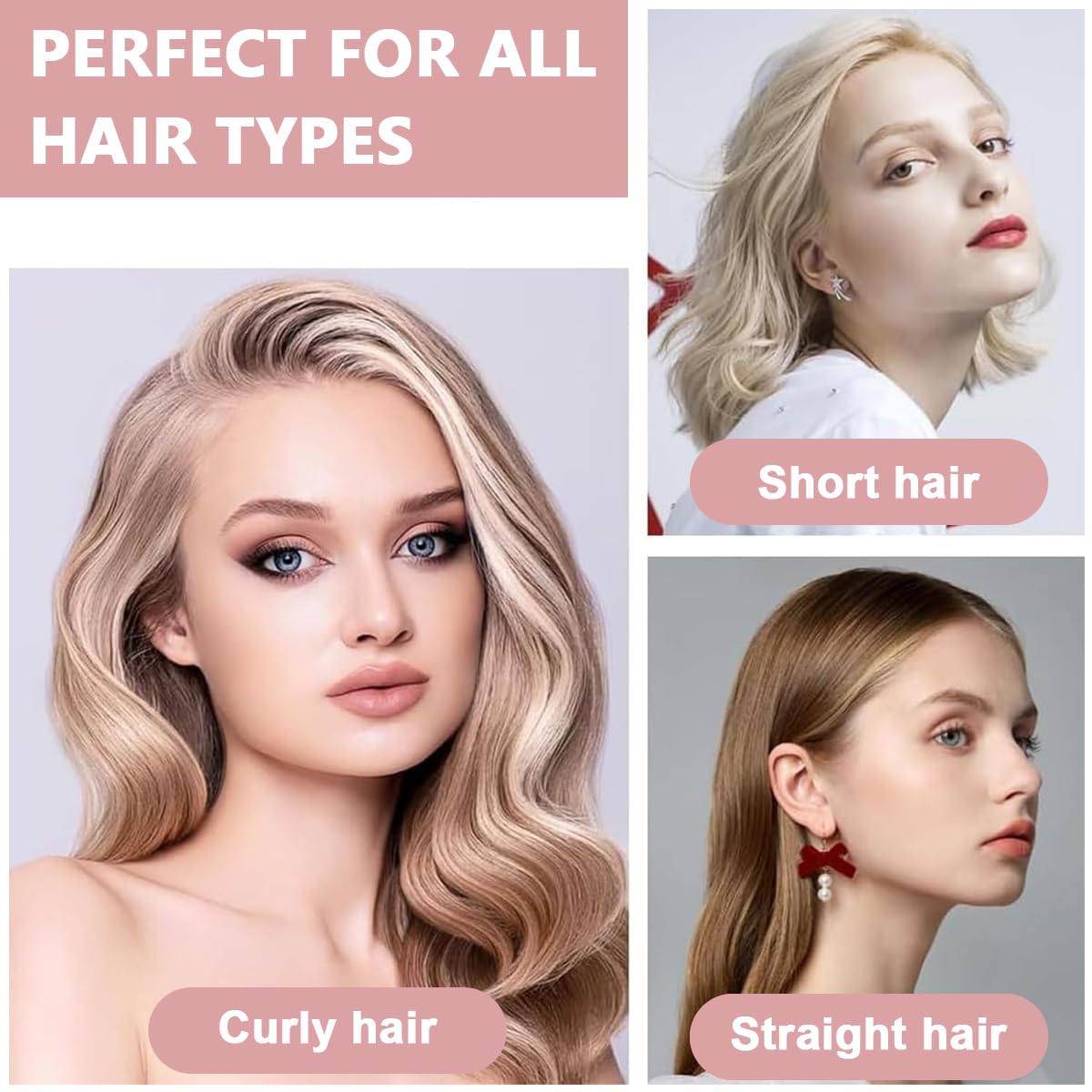 MAYCREATE 2Sets Satin Heatless Hair Curler, Hair Rollers for Heatless Curls with Hair Caps, Soft Curling Rod Headband for Long Hair Can Sleep in Overnight, DIY Hairstyling Tools