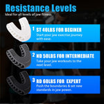 MAYCREATE Jawline Exerciser for Men and Women with 3pcs 40/50/60lbs Food‑Grade Silicone | Slim and Tone Face Muscles