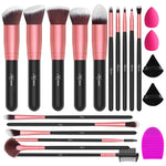 MAYCREATE Makeup Brush Set Professional 22PCS with Storage Pouch Brush Sets in Makeup with Ultra Soft Bristles Premium Makeup Brushes Kit with 2 Makeup Sponges+2 Powder Puff +1 Brush Cleaner