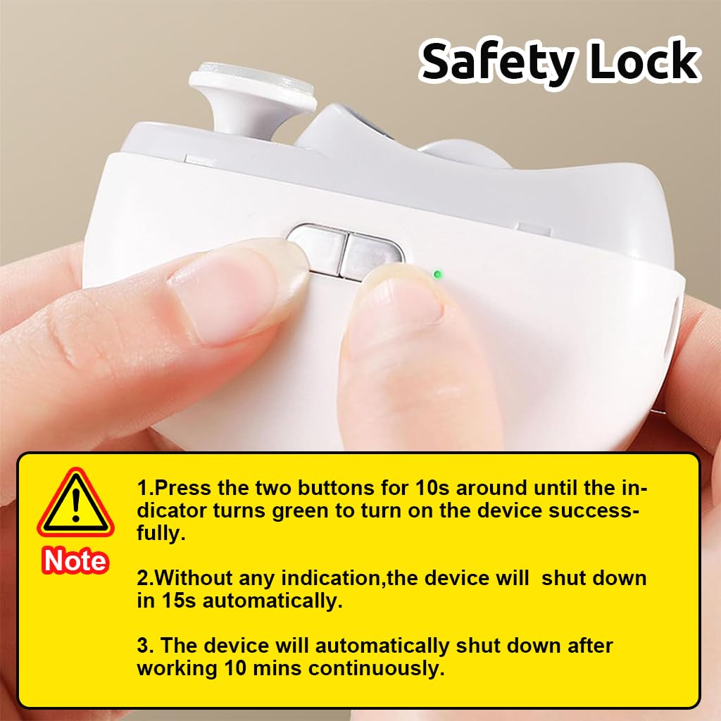 MAYCREATE Electric Nail Clipper with LED, USB 2 in 1 Electric Nail Clipper Nail File with 2 Speeds Anti-Splash Electric Nail Trimmer with Nail Dust Bin Safe Electric Nail Clipper for Baby