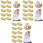 MAYCREATE Dupatta Pins for Bride with Safety Pins and 10 Teeth Grip | 30 Pcs Gold Stainless Steel Hair Clips