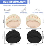 MAYCREATE 4 Pairs Forefoot Honeycomb Fabric Ball of Foot Cushion Metatarsal Pads for Women,Reusable High Heels Invisible Socks,Comfortable Non Slip Toe Sleeves for Relieving Foot Fatigue