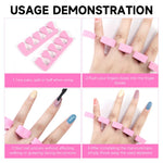 MAYCREATE Sponge Toe Separators for Pedicure and Manicure 50pcs with Ergonomic Foam Design | Pink