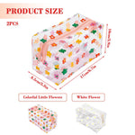 MAYCREATE Waterproof Zipper Pouch Bags for Travel and Daily Use with Floral Prints 18x9x9cm