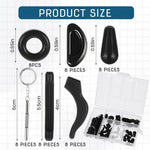 MAYCREATE Eyeglasses Retainers Set with Anti Slip Silicone Nose Pads | 50PCS Comfort Ear Hooks for Glasses