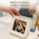 MAYCREATE Makeup Pouch for Travel and Home with Clear PVC Zip-up Design 13x5x12cm | Women’s Toiletry Organizer