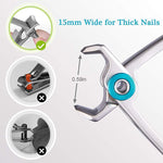 MAYCREATE Nail Clippers for Thick Nails with 15mm Wide Jaw and Ergonomic Non Slip Handle