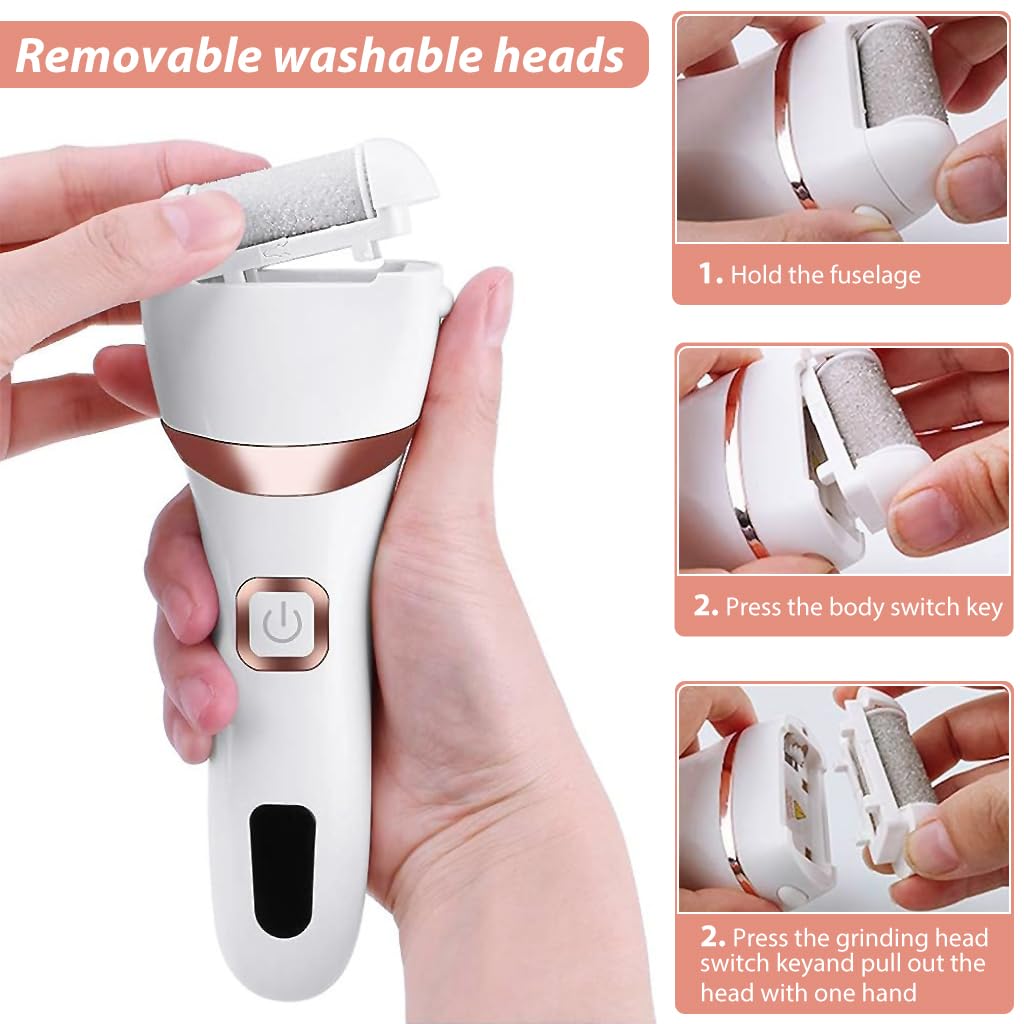 HASTHIP Electric Callus Remover for Feet,Half year warranty, Pedicure Tools Professional Rechargeable Portable Callus & Dead Skin Removal & Feet Care Feet File For Removing Dead Skin