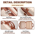 MAYCREATE Makeup Bag for Travel with 30x22x15cm Hard Shell Waterproof Zip-Up Case | 14 Inch Carry-On