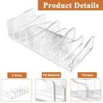 MAYCREATE Acrylic Eyeshadow Palette Organizer with 8 Compartments for Makeup Storage | 6.6 x 3.5 x 2 in Holder for Vanity and Cosmetic Display