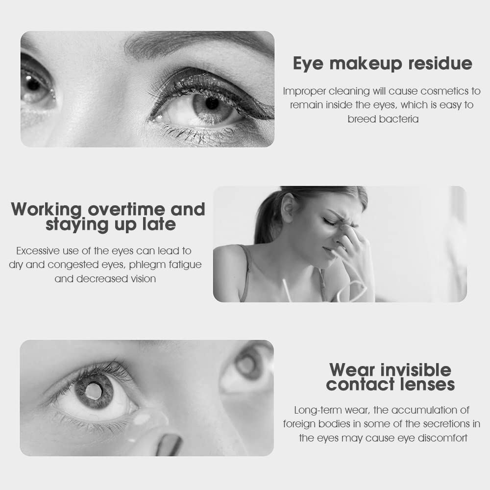 MAYCREATE Eye Wash Cup for Daily and Travel Use with Air Pressure Spout and Silicone Frame 8.22×6.64 cm