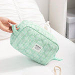 MAYCREATE Bra Organizer Bag Travel Underwear Organizer for Women, Soft Socks Lingerie Pouch with Handle, Portable Utility Storage Bag for Clothing, Travel Essentials (24x11x15cm)