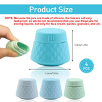 MAYCREATE Silicone Travel Jars for Toiletries featuring Twist Off Lids and 4pcs 30ml Set | BPA Free Containers