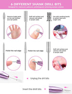 MAYCREATE Nail Drill Machine Professional, 20000rpm Adjustable Electric Nail Filer Machine with 22pcs Accessories, Portable Manicure Pedicure Kit for Women, Nail Salon, Acrylic Gels Callus Removal