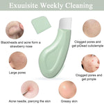 MAYCREATE Blackhead Removal Tool for Deep Facial Cleansing with Stainless Steel Scraper | Silicone Handle for Men and Women