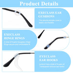 MAYCREATE Eyeglasses Retainer Set 50PCS with 3 Nose Pad Designs and Silicone Ear Grips | Anti Slip Comfort for Sunglasses and Reading Glasses