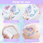 MAYCREATE Temporary Tattoo Stickers for Kids with Waterproof Design and 4 Sheet Set | Cute Mermaid Party Makeup Tattoos