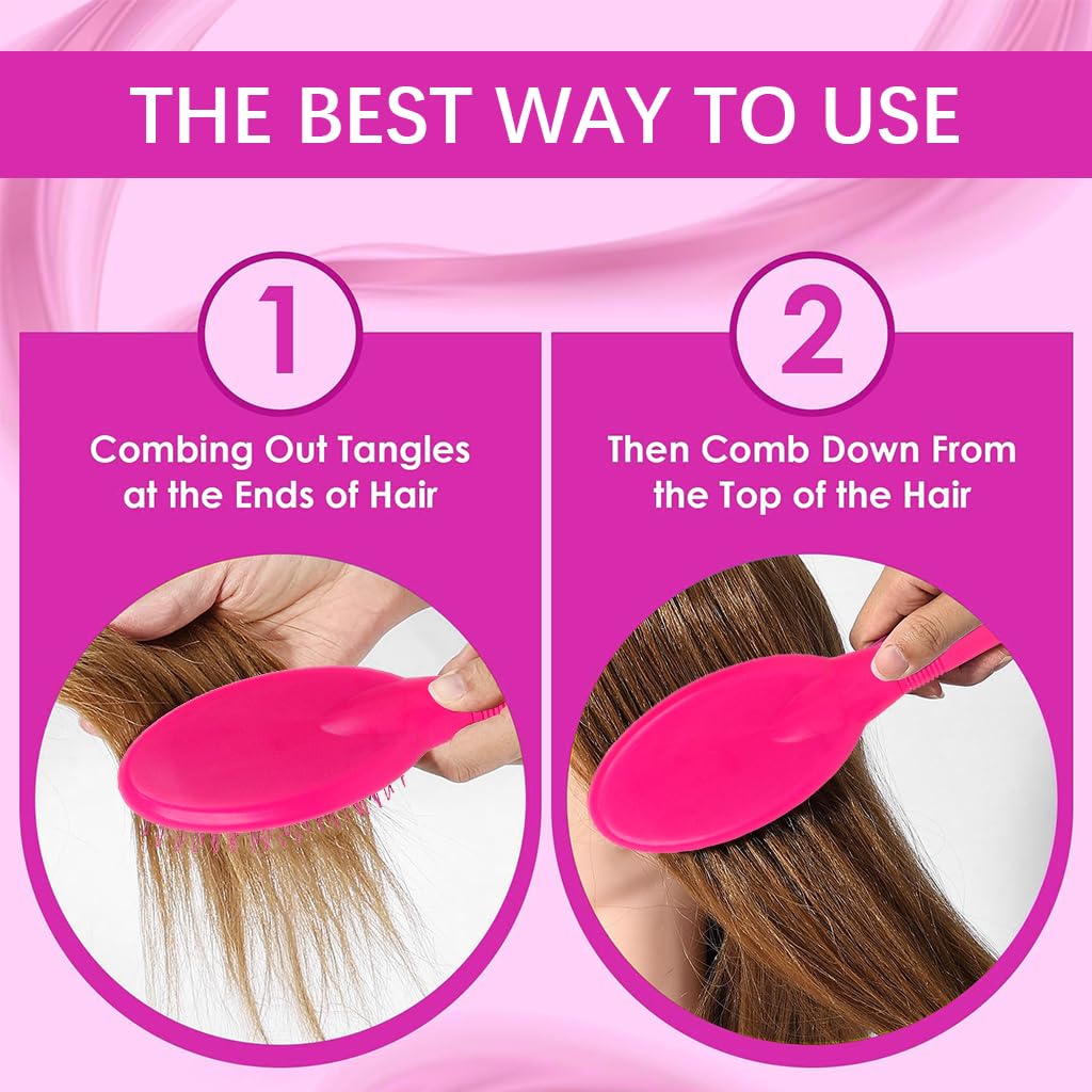 MAYCREATE Wig Brush Comb for Hair Extensions with No Tangle Loop Design 8.66 in | Gentle Scalp Care