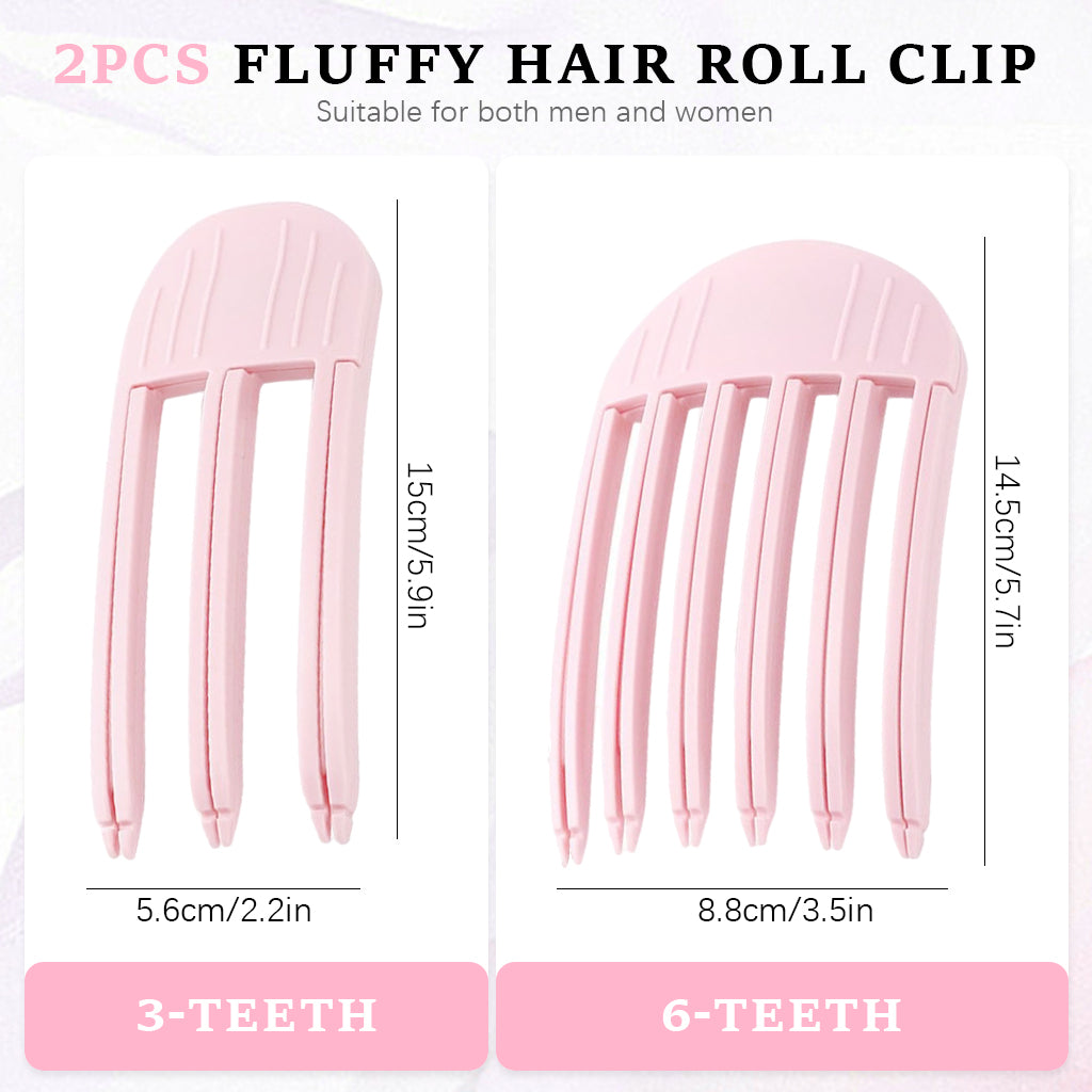 MAYCREATE 2Pcs Hair Volumizer Hair Volume Clips for Women Men, Hair Puff Clips for Women, 3 & 6 Teeth Instant Comb for Fluffy Bangs, Volumizing Hair Clips No-Trace Hair Root Lifting Clips