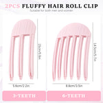 MAYCREATE 2Pcs Hair Volumizer Hair Volume Clips for Women Men, Hair Puff Clips for Women, 3 & 6 Teeth Instant Comb for Fluffy Bangs, Volumizing Hair Clips No-Trace Hair Root Lifting Clips