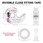 MAYCREATE Anti-exposure Tape for Shirts 5.47 Yard Adhesive Tape Dress Tape Double-Sided Invisible Modesty Tape for Clothes, Dress, Shirt, with One Roll Replacement Refill