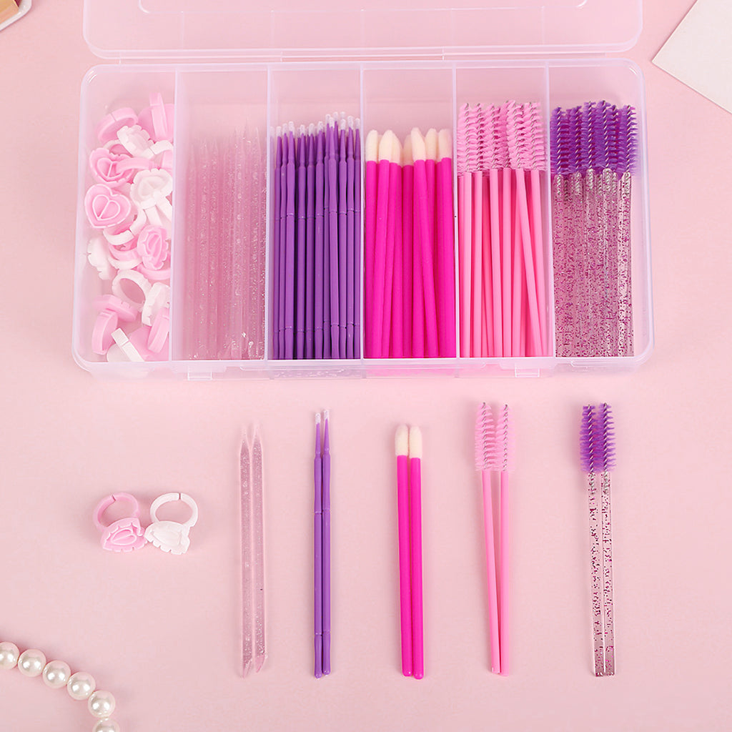 MAYCREATE Makeup Tools for Women, Eyebrow Brush, Mascara Brushes, Lipstick Applicators, Eyeshadow Applicators and Eye Liner Brush Combo, Disposable Travel Makeup Tool Kit