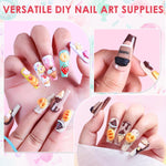 MAYCREATE 3D Cartoon Nail Charms for DIY Nail Art with 12 Styles and Resin Design | Includes Storage Box