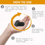 MAYCREATE Jawline Exerciser, jaw exerciser for Women & Men, Jaw Trainer Jawline shaper jaw Workout, Double Chin Reducer, Face Slimmer and Neck Toning, Define Your Jawline (Black, Pack of 2)