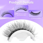 MAYCREATE Self Adhesive Eyelashes for Natural Cat Eye Look with Invisible Band | 5 Pair Reusable Faux Mink