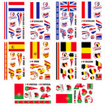 MAYCREATE 10Pcs 5 Countries Stickers for Art, Laptop, MacBook, Luggage, Bike, Waterproof Face Painting Sticker for Adults Teens Kids, Party Supplies