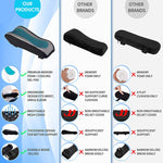 MAYCREATE 2 Pcs Office & Gaming Chair Memory Foam Armrest Cover Cooling Gel with Ergonomic Elbow Pillow,Pads Pressure Relief Thick Arm Support Cushion