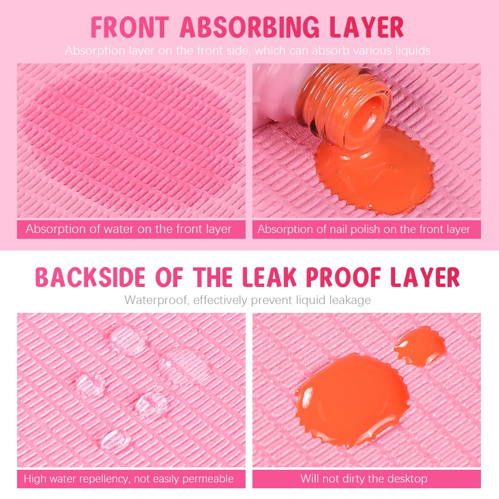 MAYCREATE Disposable Nail Art Table Towels for Salons with Waterproof Surface 45.7x32.4 cm | 20 Sheets