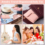 MAYCREATE Earring Organizer for Travel with Foldable Book Design and 42 Pair Capacity | PU Leather Case