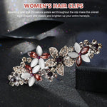 MAYCREATE Spring Hair Clip for Women Stylish Rhinestone Hairpin Hair Barrettes French Crystal Flower Hair Pin Decorative Hair Accessories for Women Girls Gift