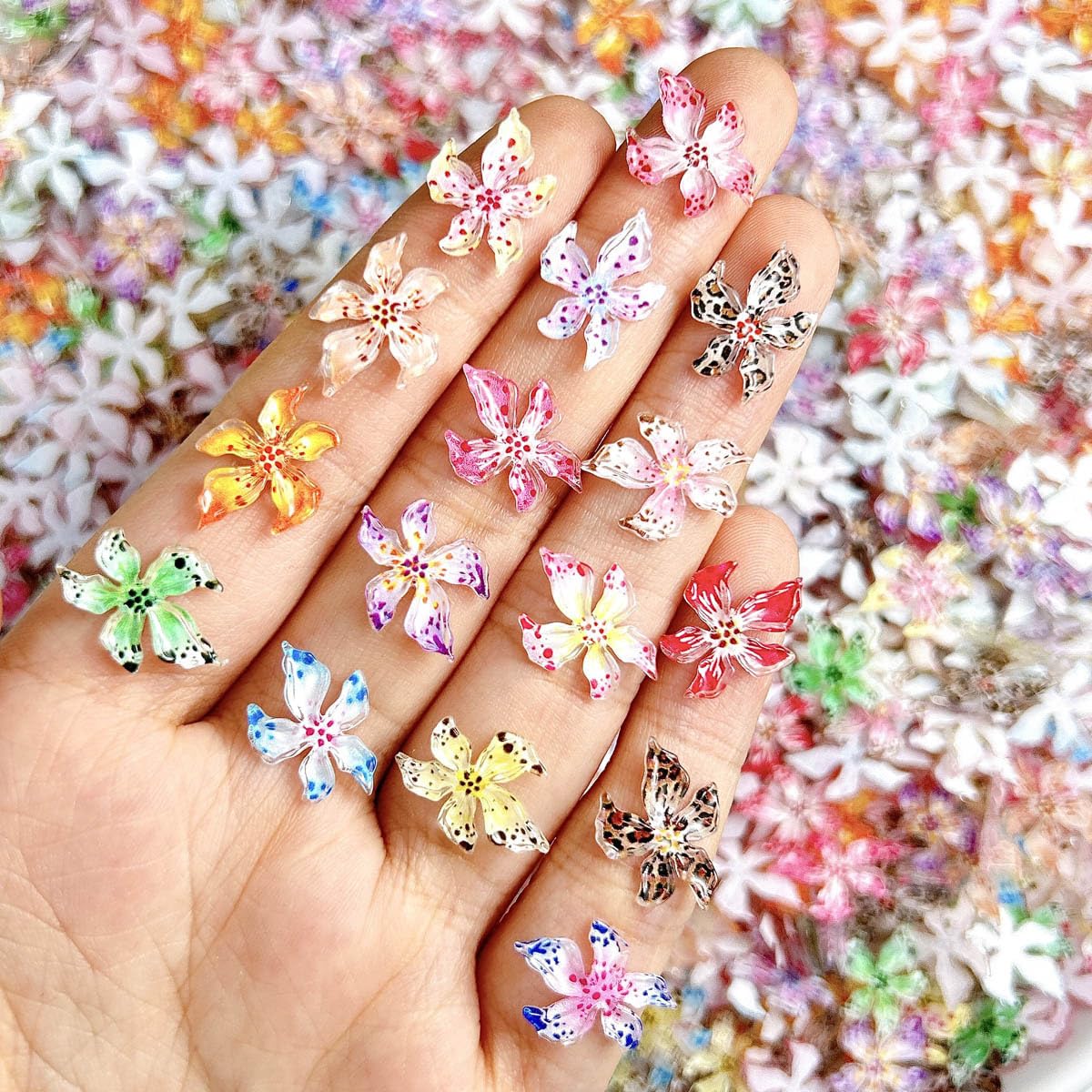MAYCREATE Nail Charms for DIY Nail Art featuring 24PCS 3D Alloy Hearts Stars & Bows | Reusable Rhinestone Decorations