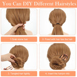 MAYCREATE French Hair Pins for Styling Buns with 3 Tongs Grip 10pcs Acrylic U Clips | Women’s Elegant Accessories