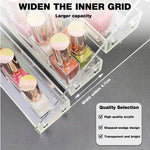 MAYCREATE Nail Polish Organizer Box for Vanity and Salon with 7 Tier Stepped Acrylic Display | 12x15x11 inch