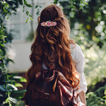 MAYCREATE Barrette Hair Clips for Women, Luxurious Flower Spring Hair Clip, Stylish Metal Crystal Hair Barrettes Accessories Ponytail Holder for Daily, Mothers Day Gift