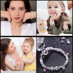 MAYCREATE 600PCS Glass Beads, Crystal Beads for Jewelry Making Crystal Glass Crystal Beads Rainbow for Jewelry Making Crafts DIY Necklace Bracelet Making Kit Crystal Beads