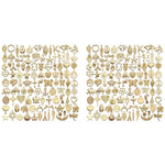 MAYCREATE Venzina Metal Charms for Jewelry Making featuring 200 pcs Gold Alloy Pendants | DIY Necklaces and Bracelets Craft Kit