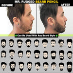 MAYCREATE Beard Pencil Filler for Men with Four Fork Tip and Soft Bristle Brush | Natural Beard Enhancer