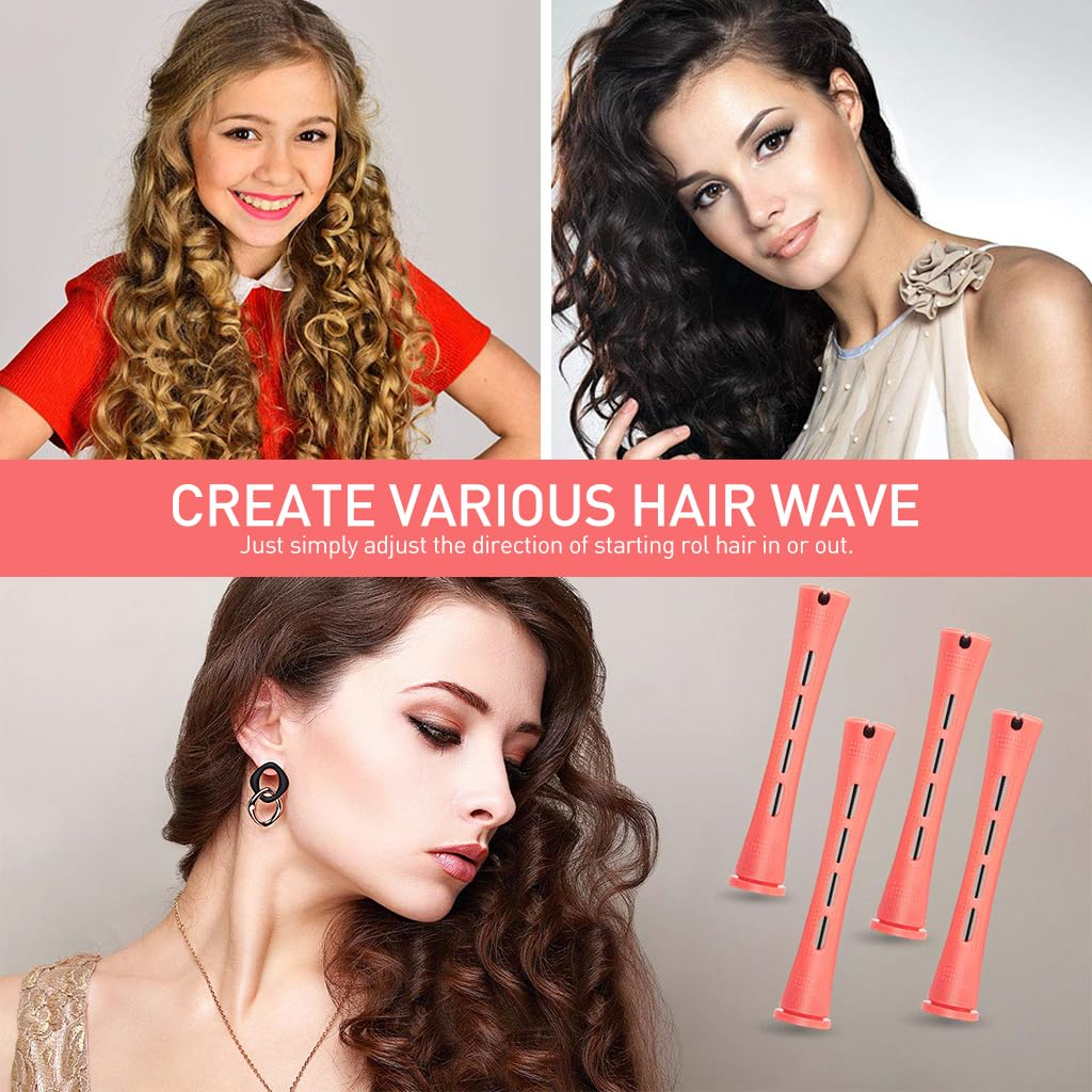 MAYCREATE Heatless Hair Curler 30pcs Kit for Women with 0.51in Rods | PP Cold Wave Rollers