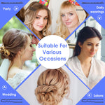 MAYCREATE Bobby Pins Set for Updos with U Pins and 100 Mini Rubber Ties | 600 pcs Black Accessories