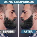 MAYCREATE Barber Beard Pencil Filler for Men Dual Tip 2 in 1 Beard Pencil with Comb & Brush for Beard Styling, Sweat Proof Beard Pencil Filler Mustache Kit for Men Beard, Mustache, Eyebrows (dark)